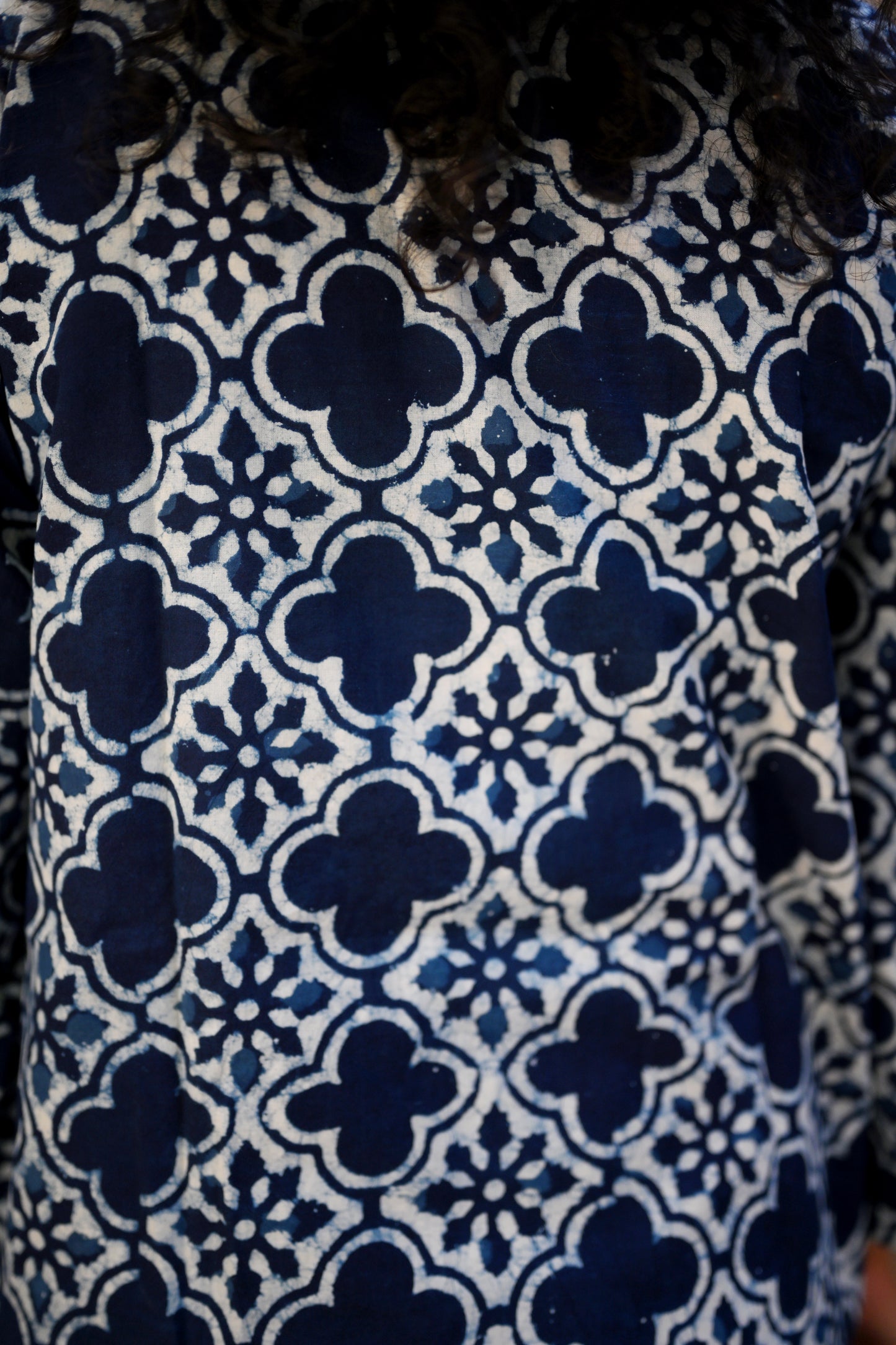 Indigo Mosaic Shrug
