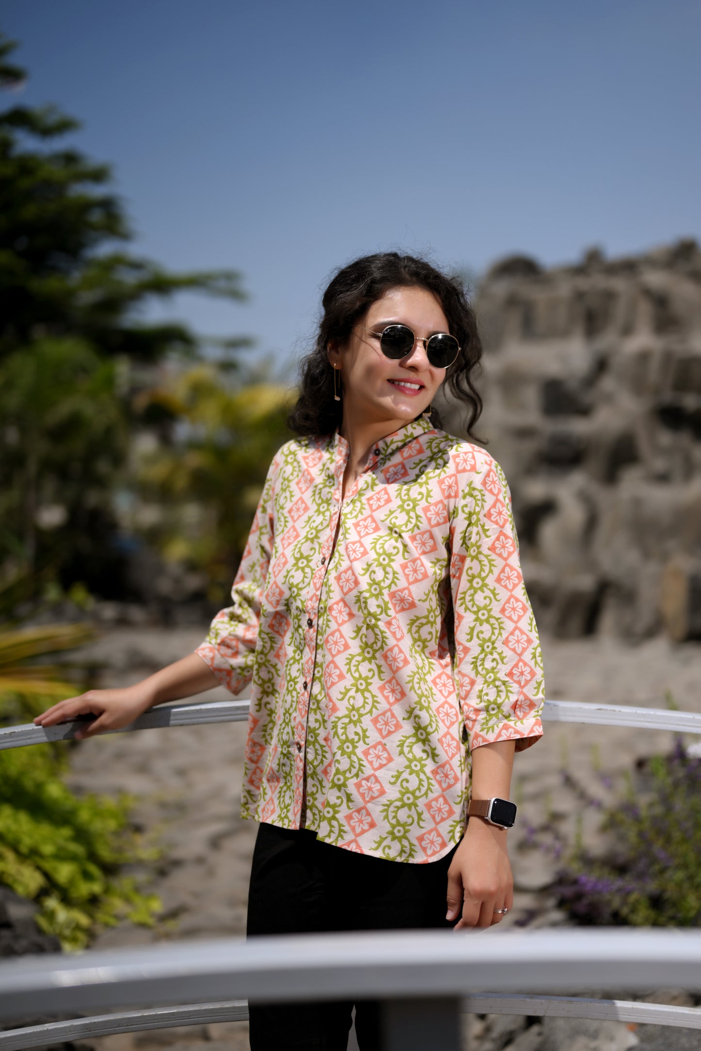 Peach Meadow Printed Shirt