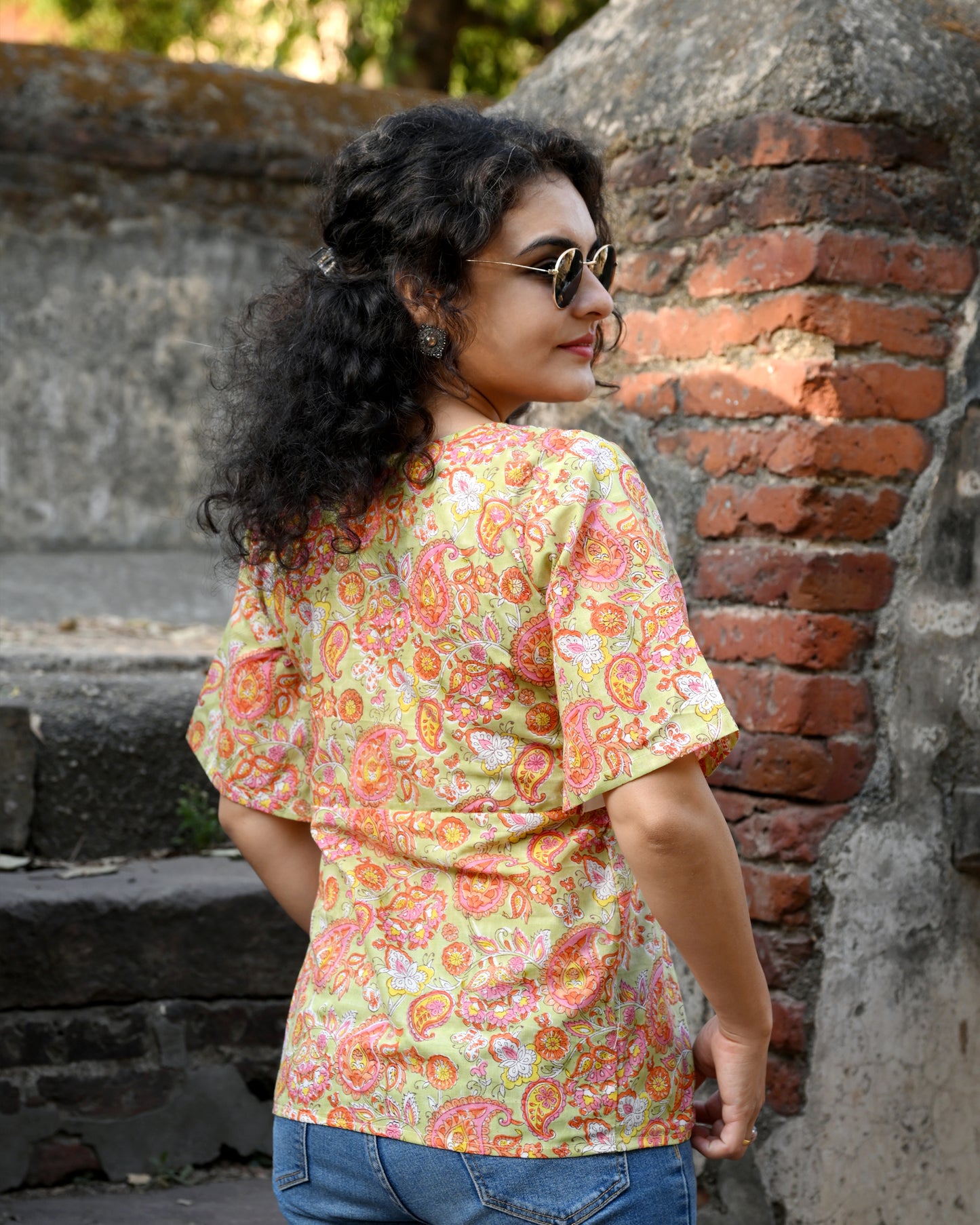Saffron Swirl Top