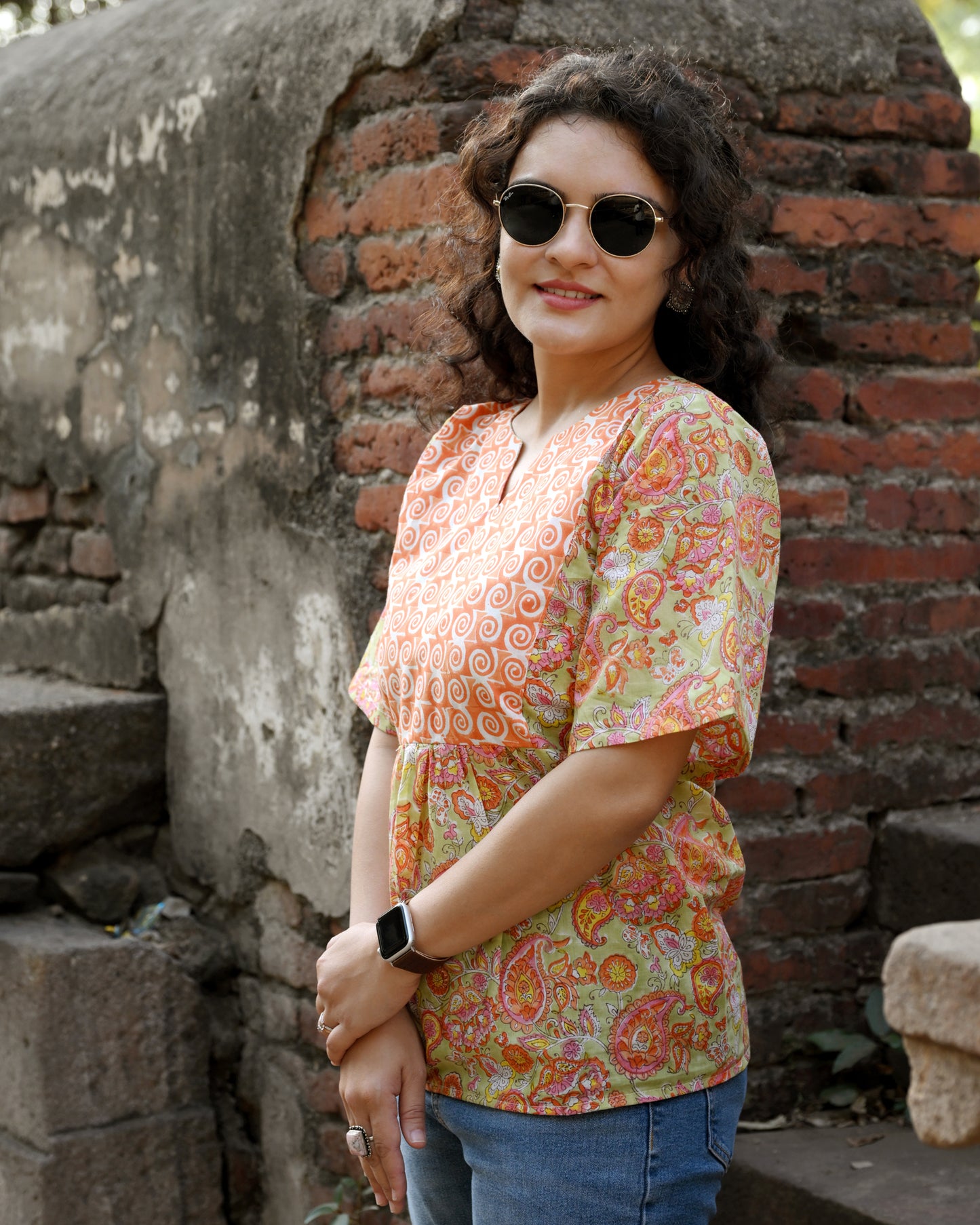 Saffron Swirl Top