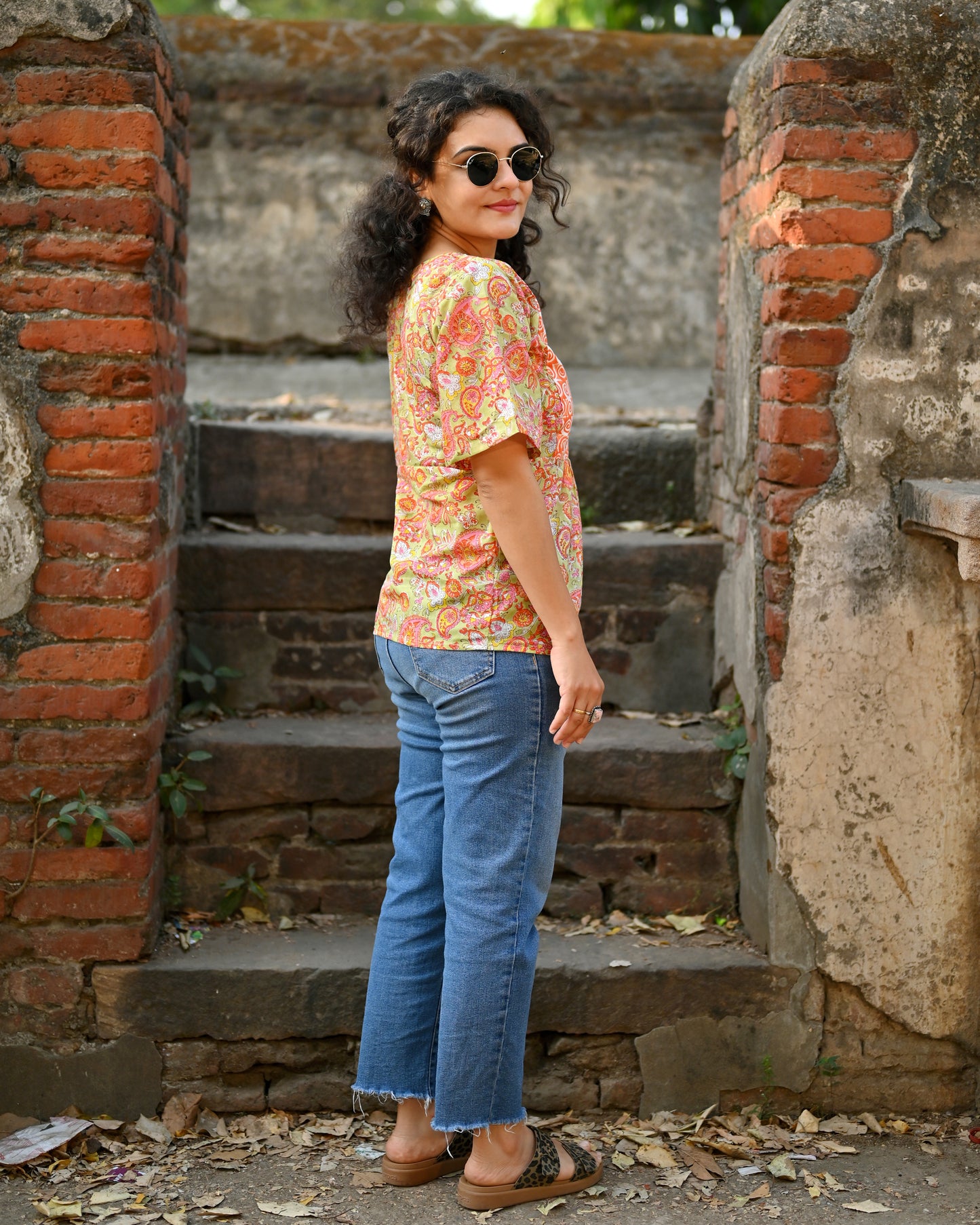 Saffron Swirl Top