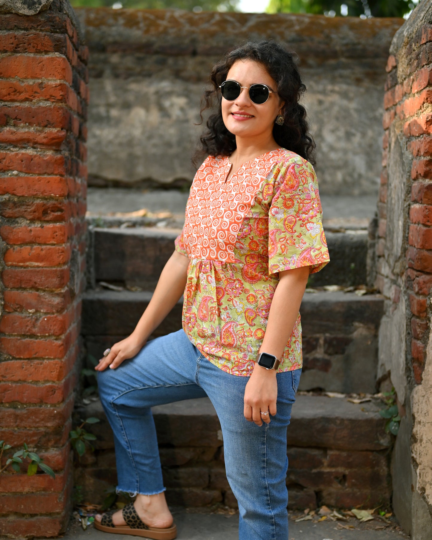 Saffron Swirl Top