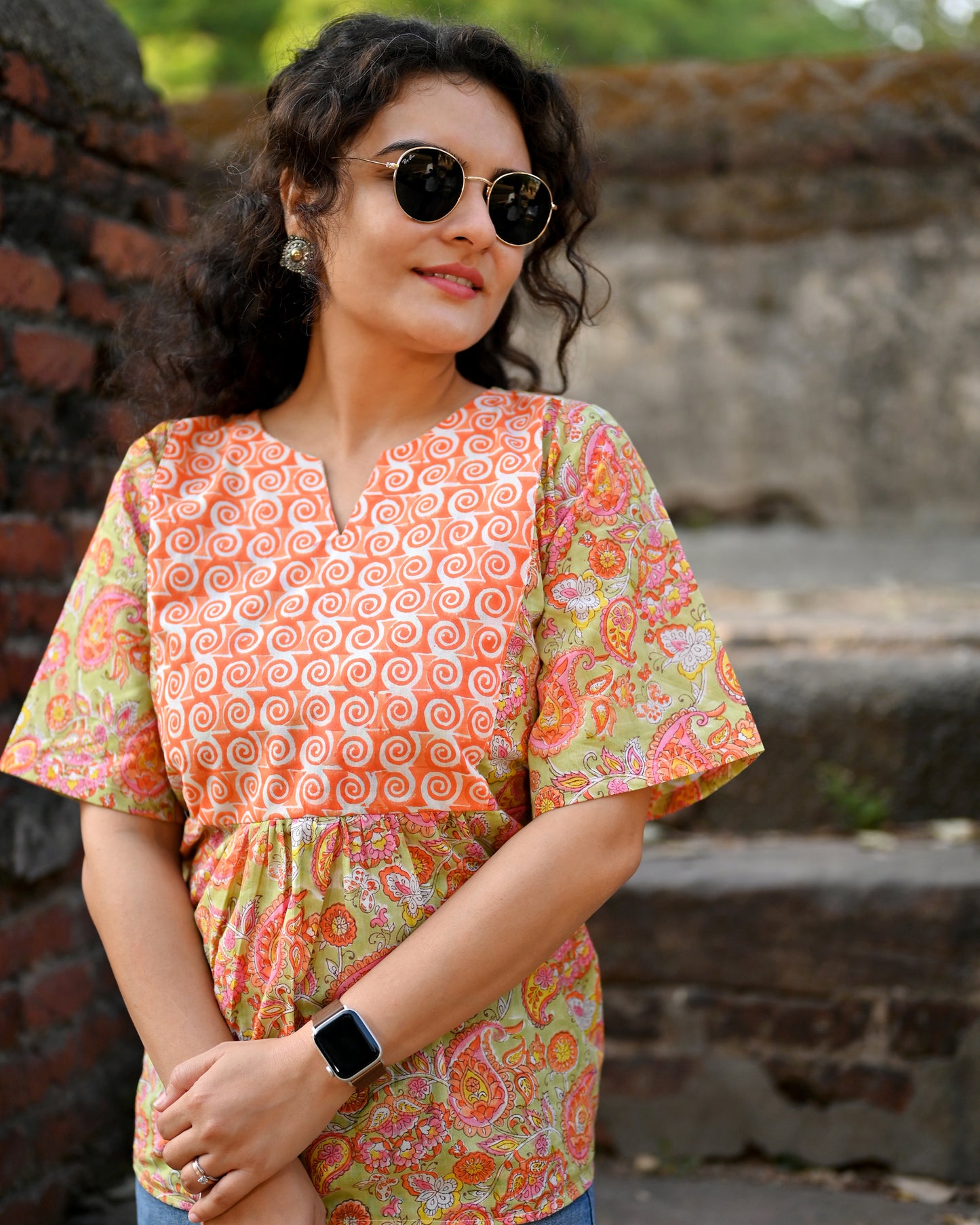 Saffron Swirl Top