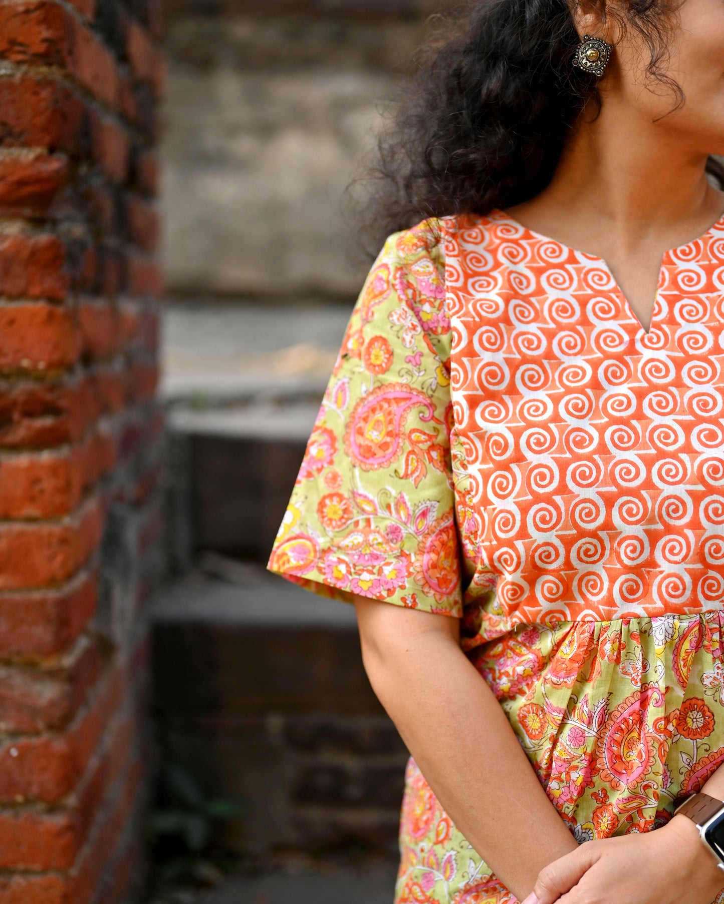 Saffron Swirl Top