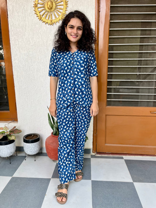 Indigo Print Co-ord Set