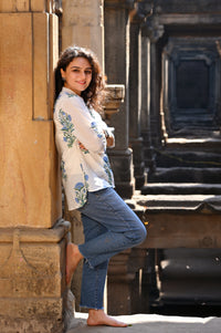 Blue Lotus Block Print Shirt