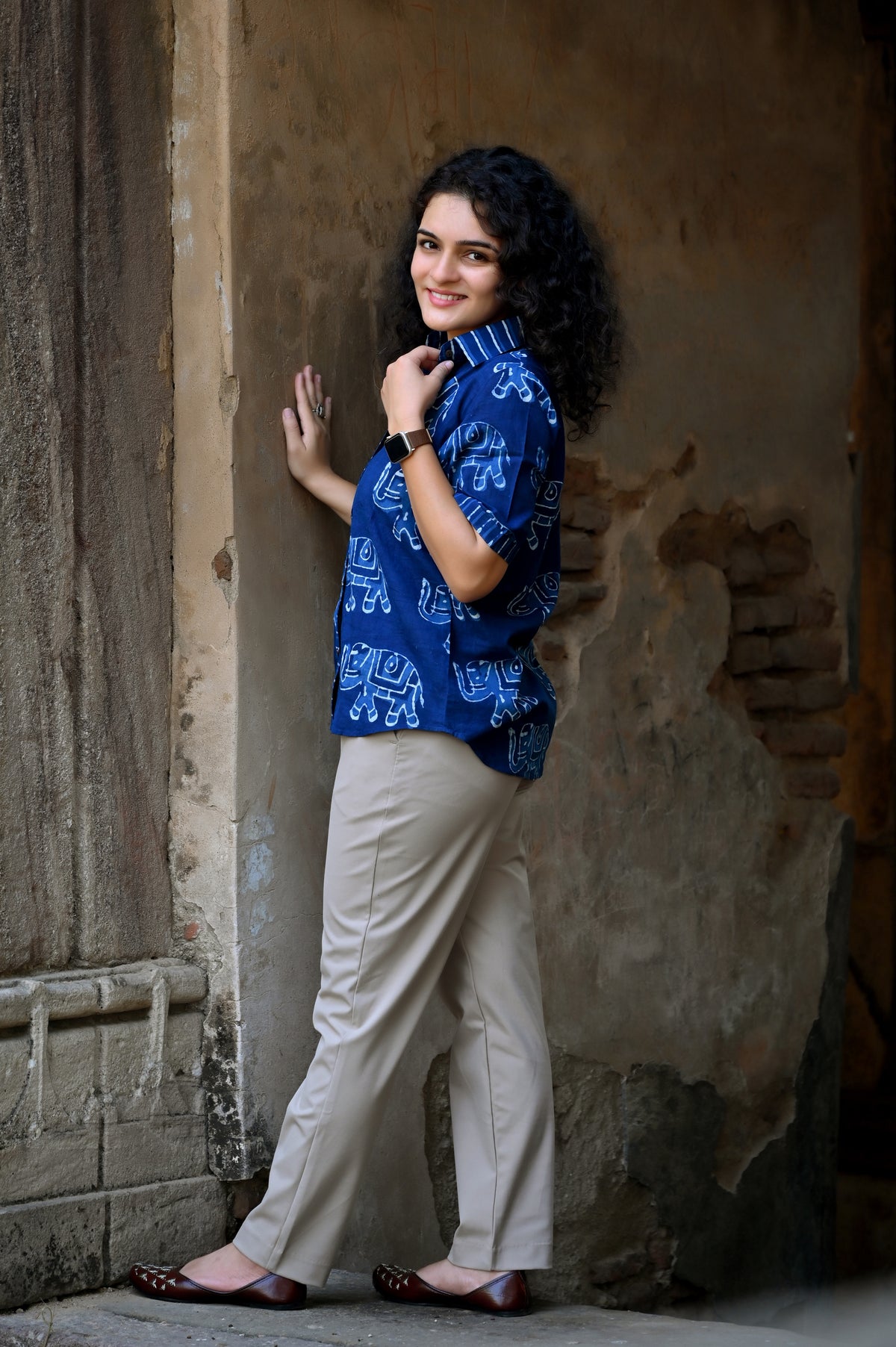 Indigo Haathi printed Shirt