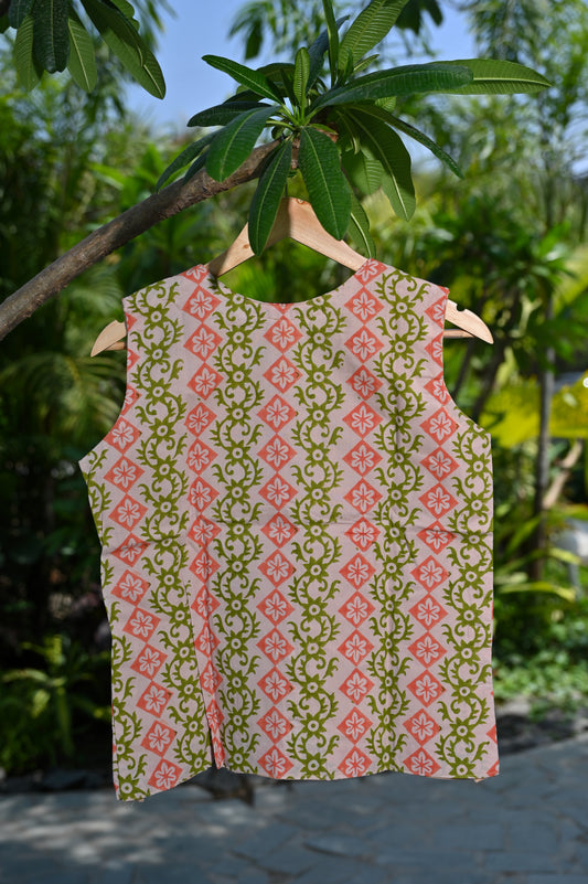 Coral Grove Printed Top