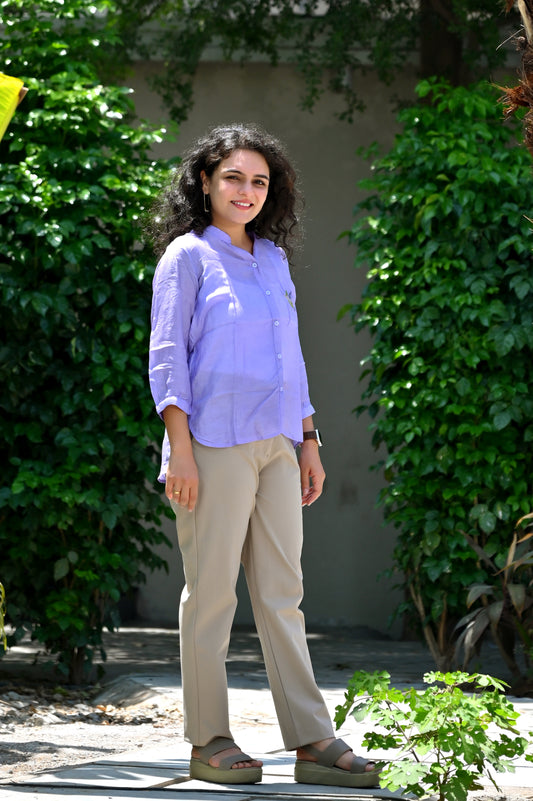 Lavender Embroidered Shirt