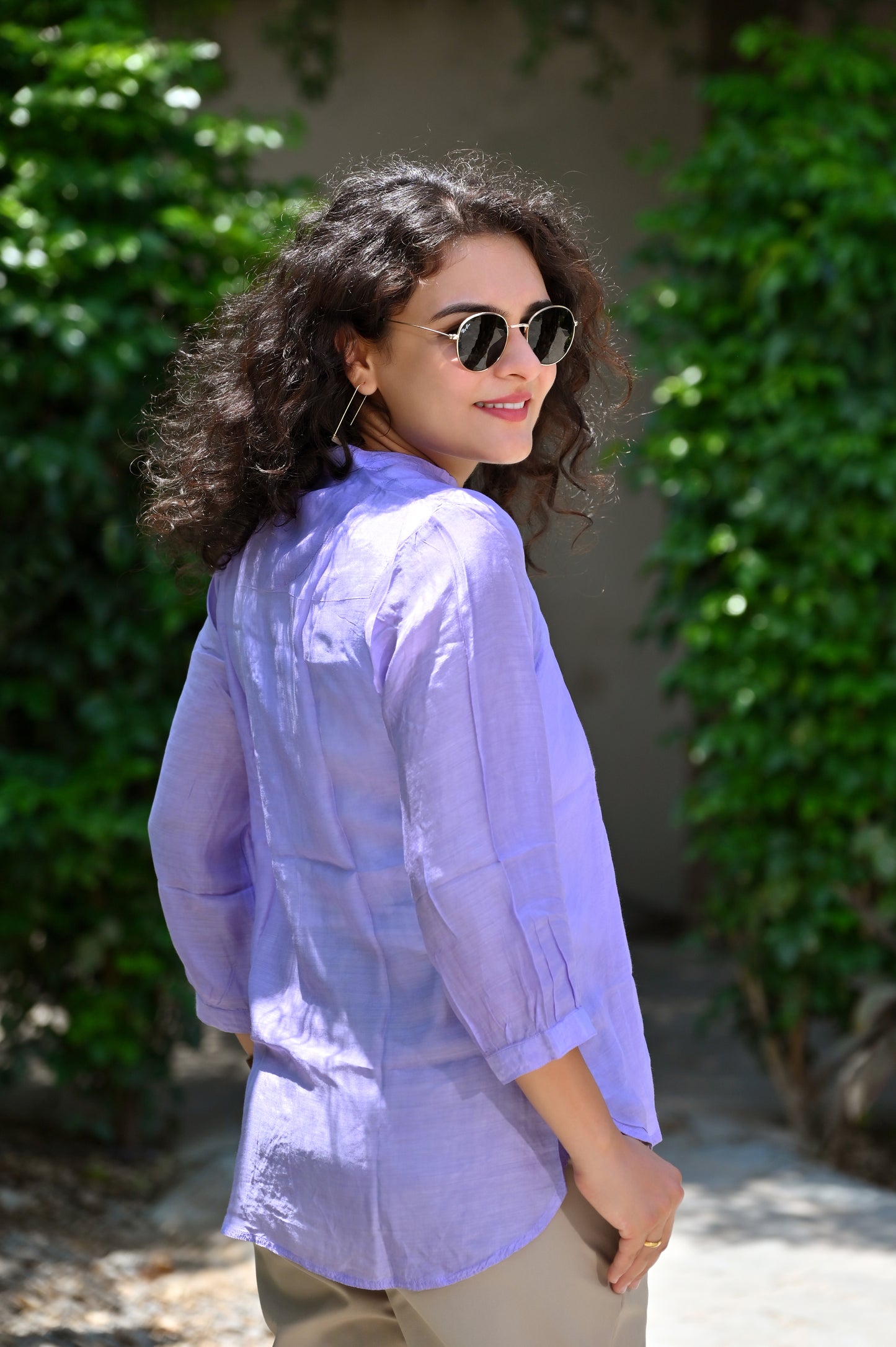 Lavender Embroidered Shirt