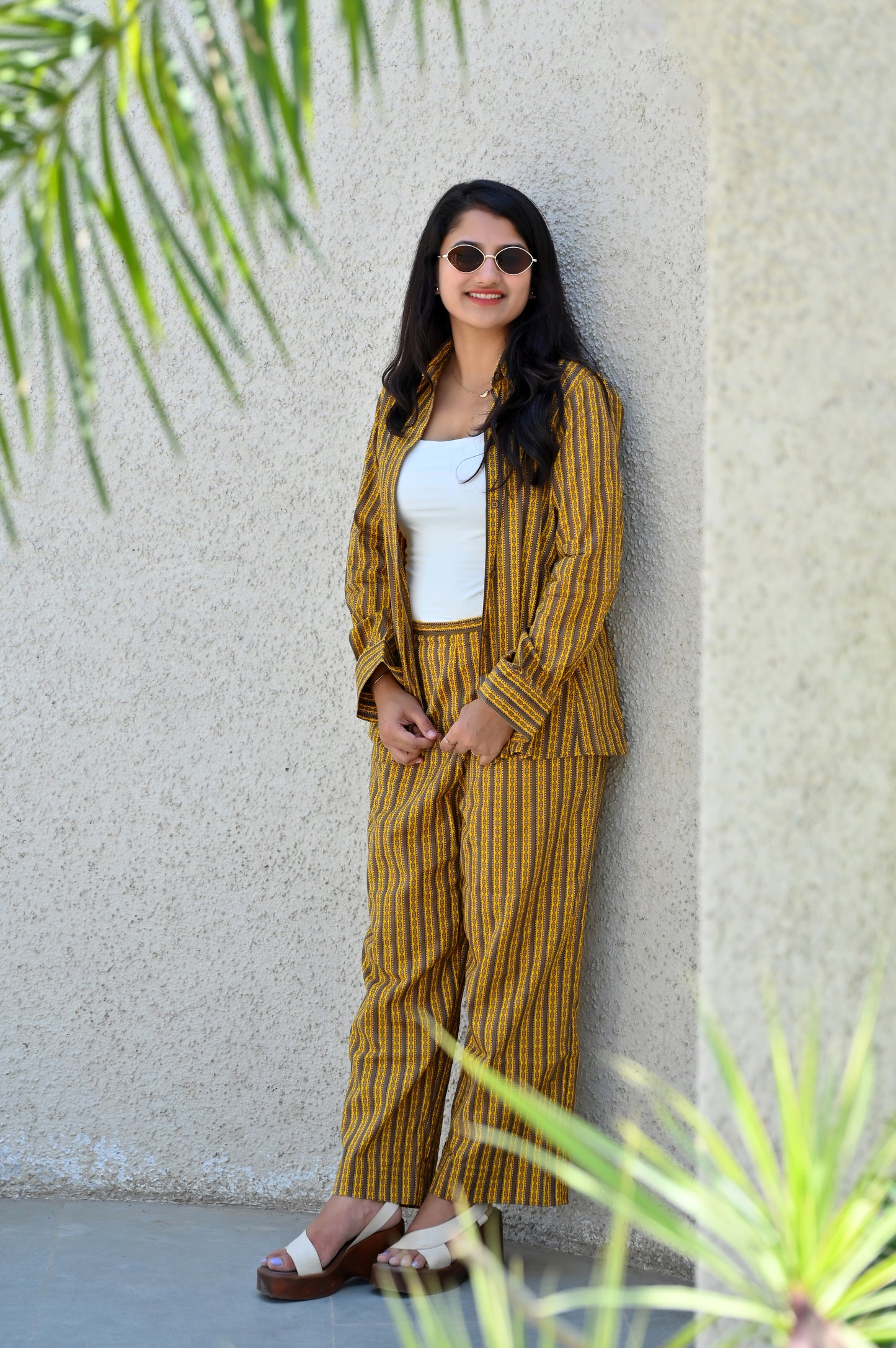 Mustard Stripe Co-ord Set