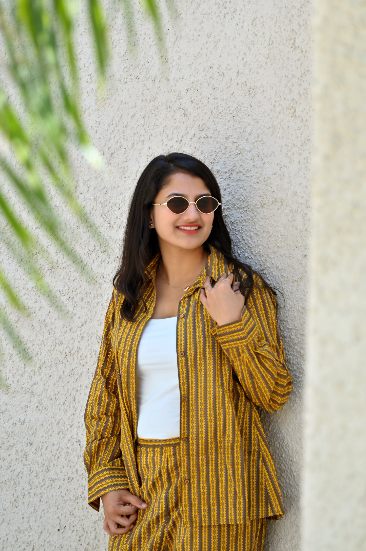 Mustard Stripe Co-ord Set