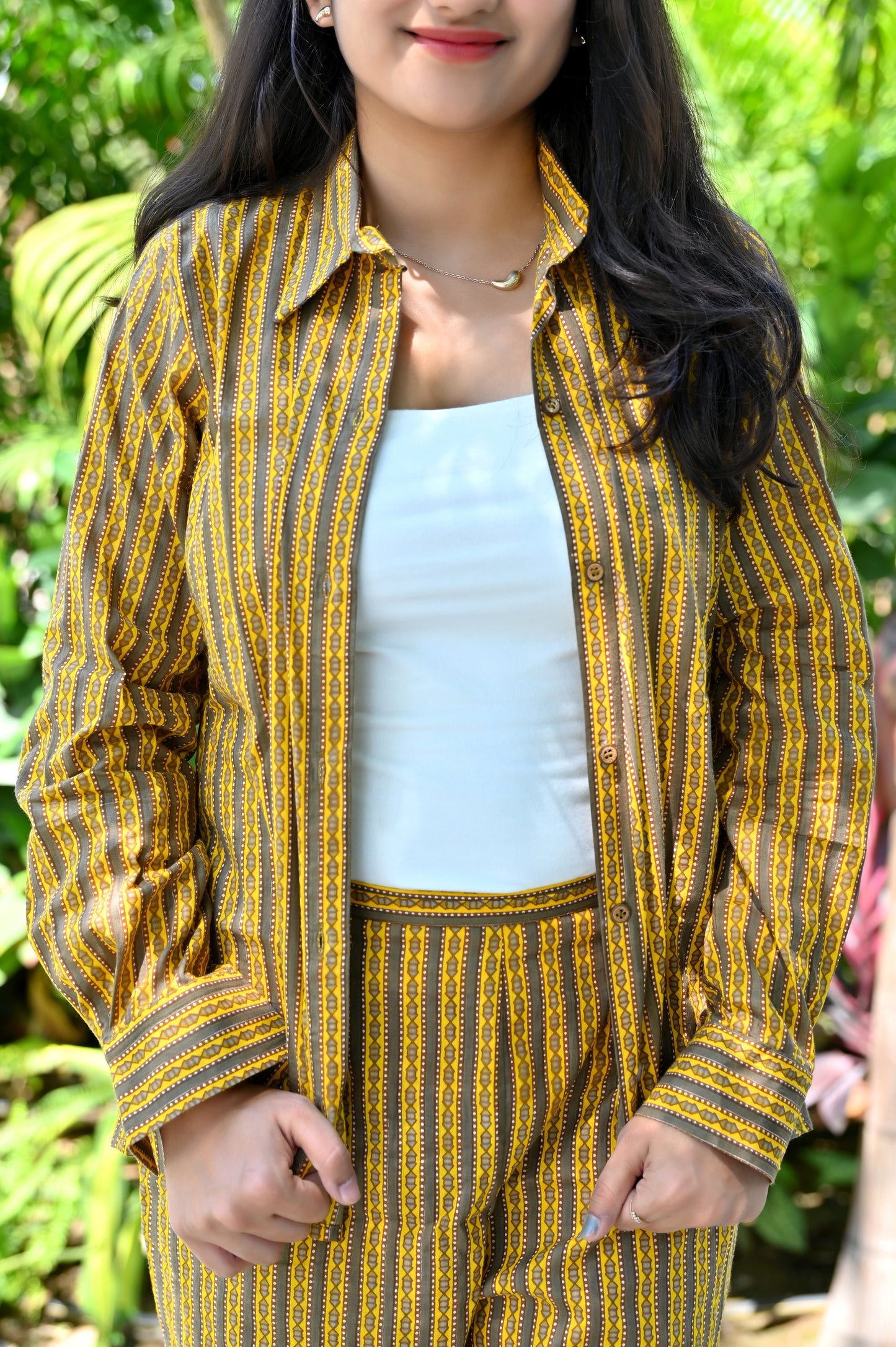 Mustard Stripe Co-ord Set