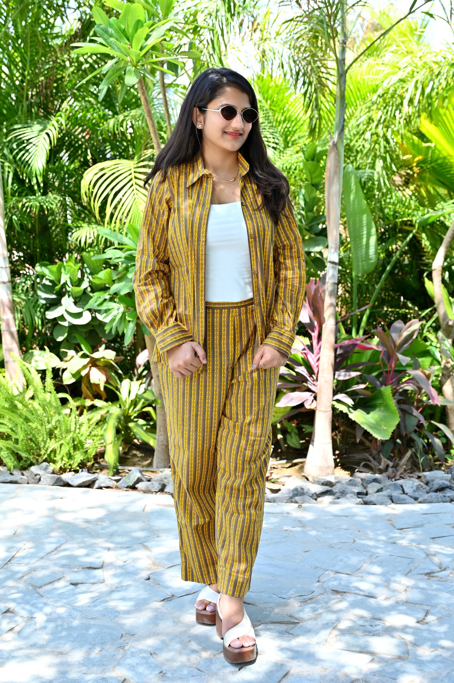 Mustard Stripe Co-ord Set
