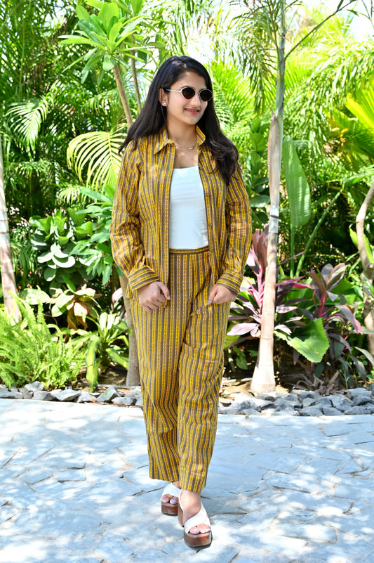 Mustard Stripe Co-ord Set