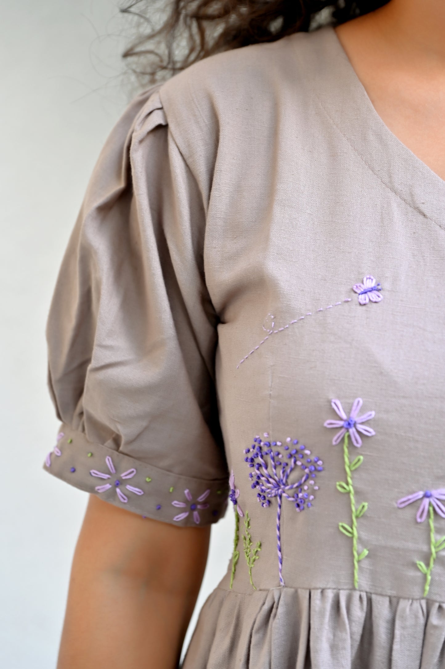 Embroidered Midi Dress