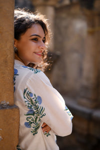 Blue Lotus Block Print Shirt
