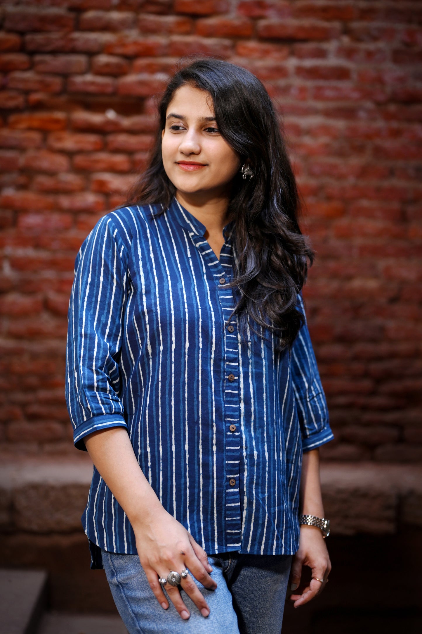Indigo Striped Shirt