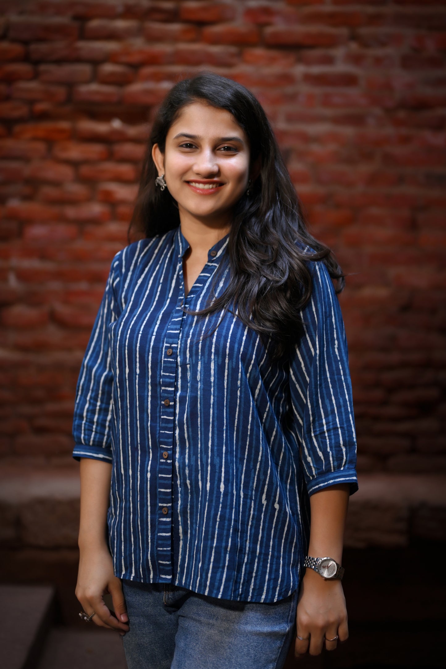 Indigo Striped Shirt