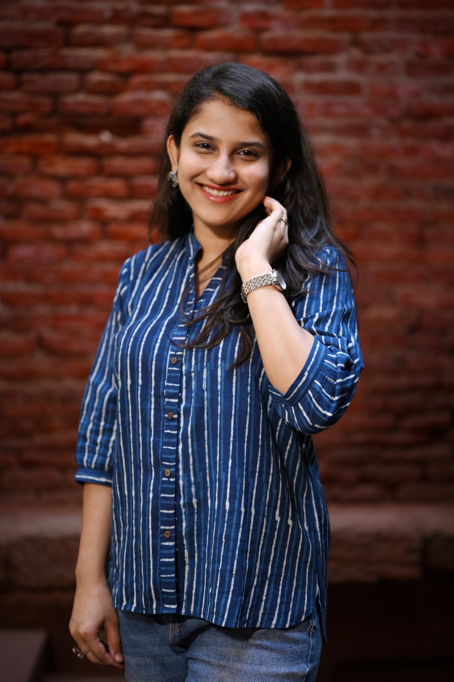 Indigo Striped Shirt