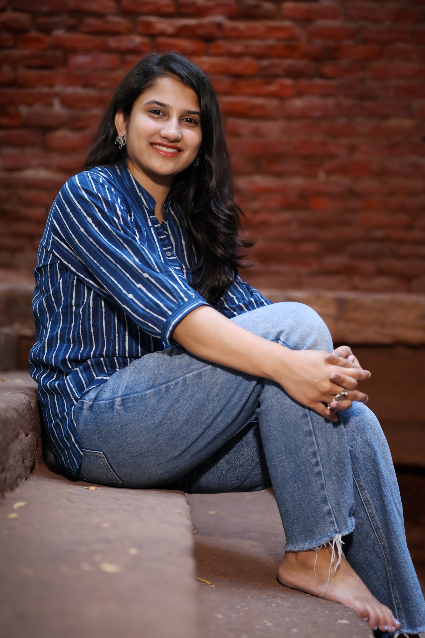 Indigo Striped Shirt