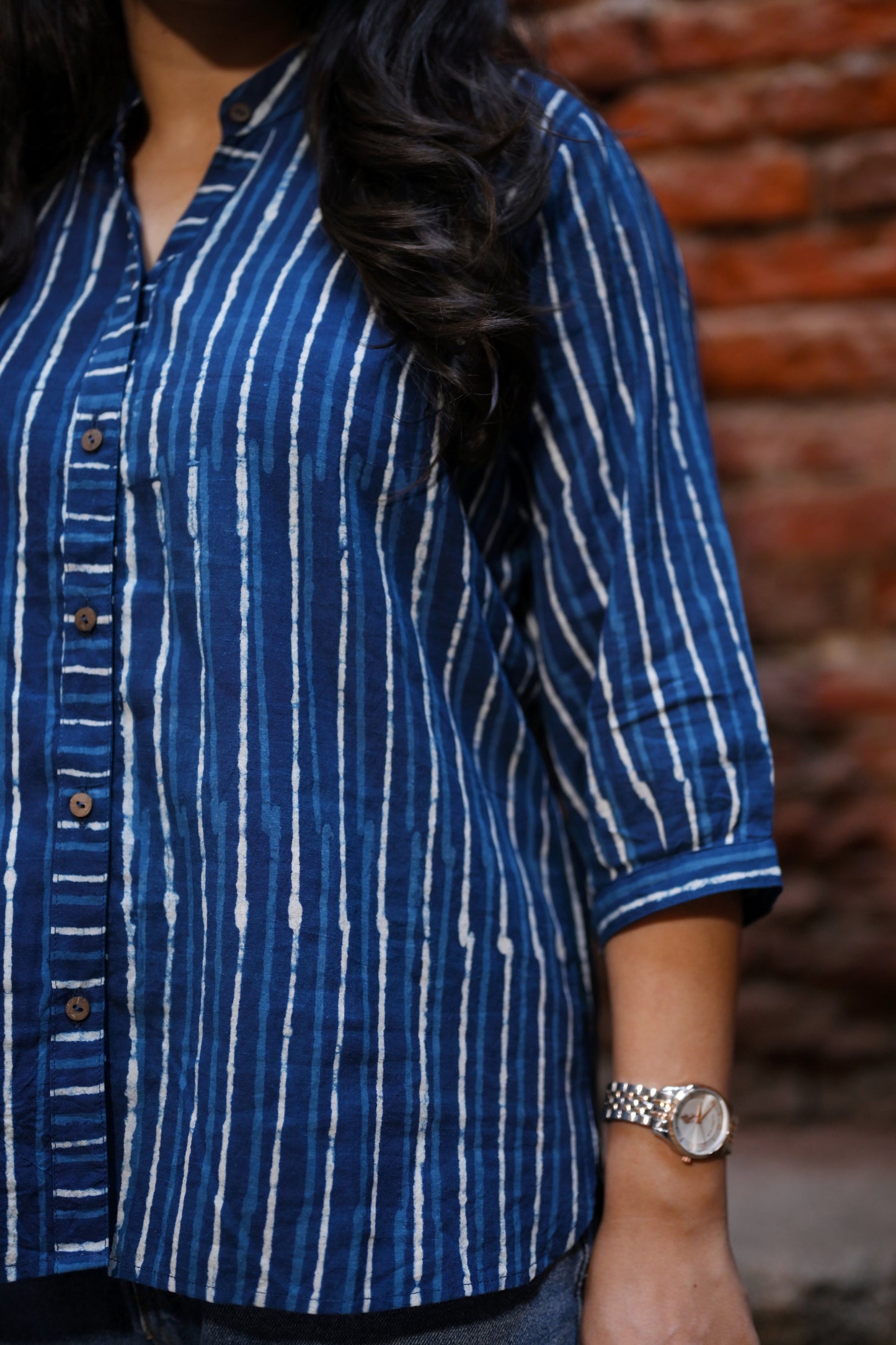 Indigo Striped Shirt