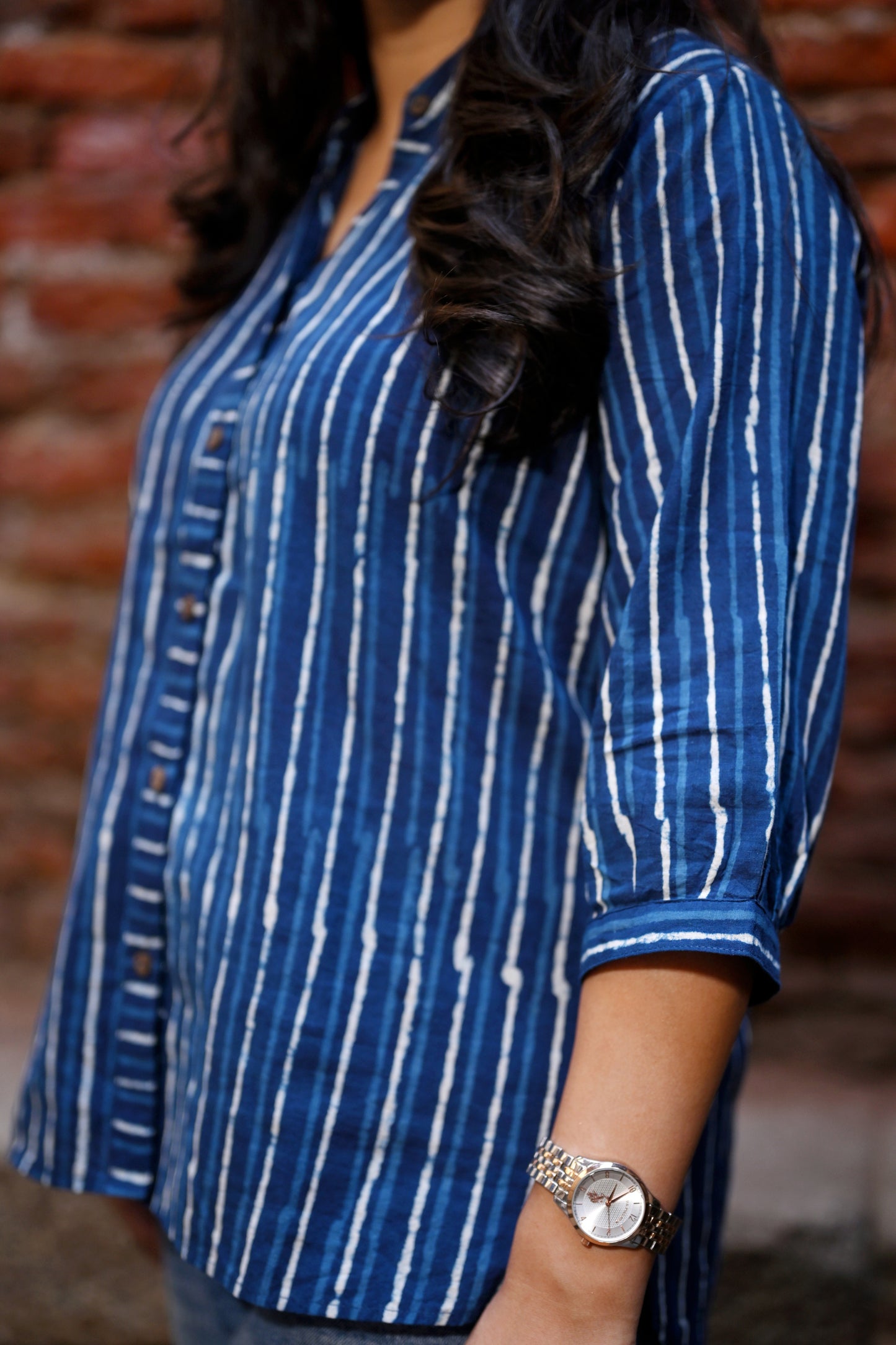 Indigo Striped Shirt