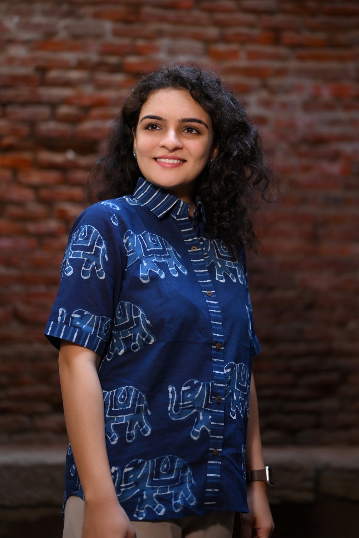 Indigo Haathi printed Shirt