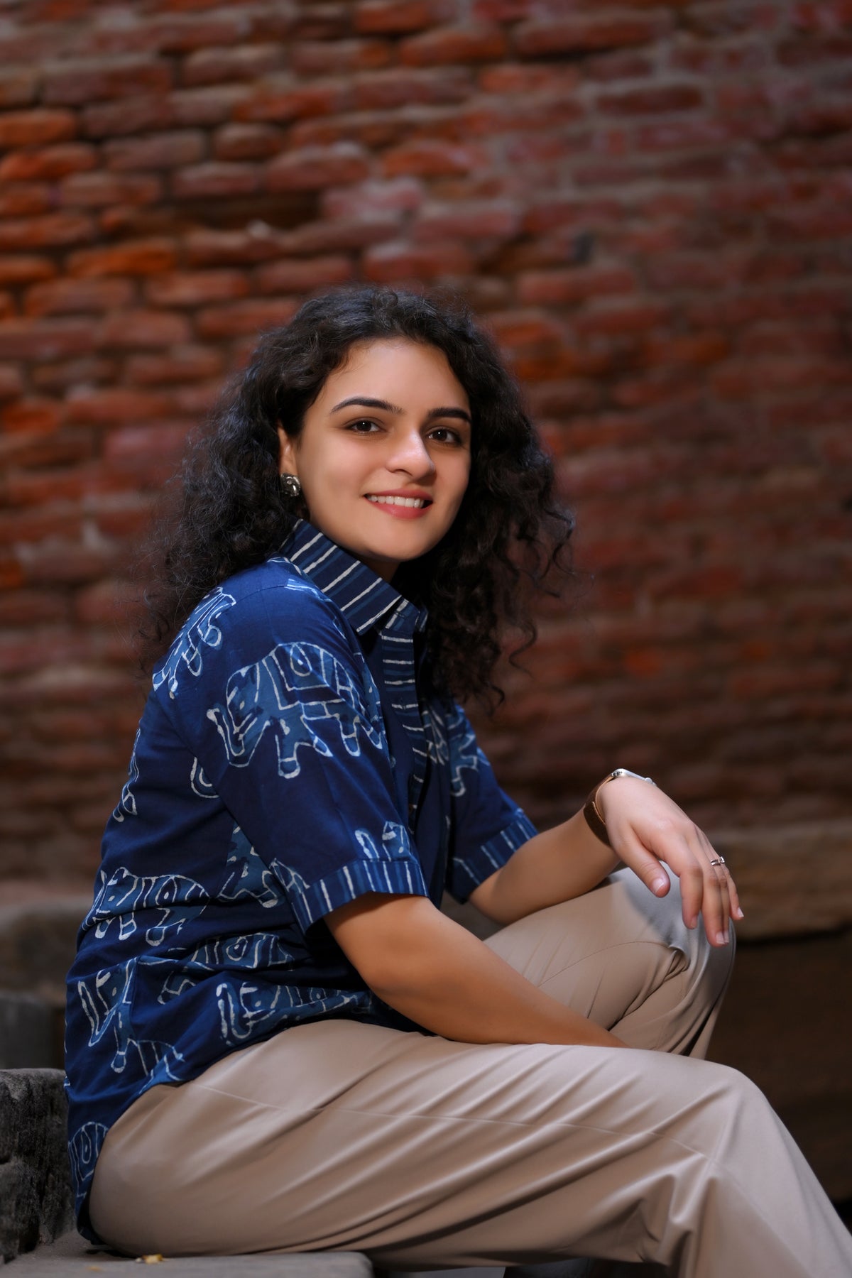 Indigo Haathi printed Shirt