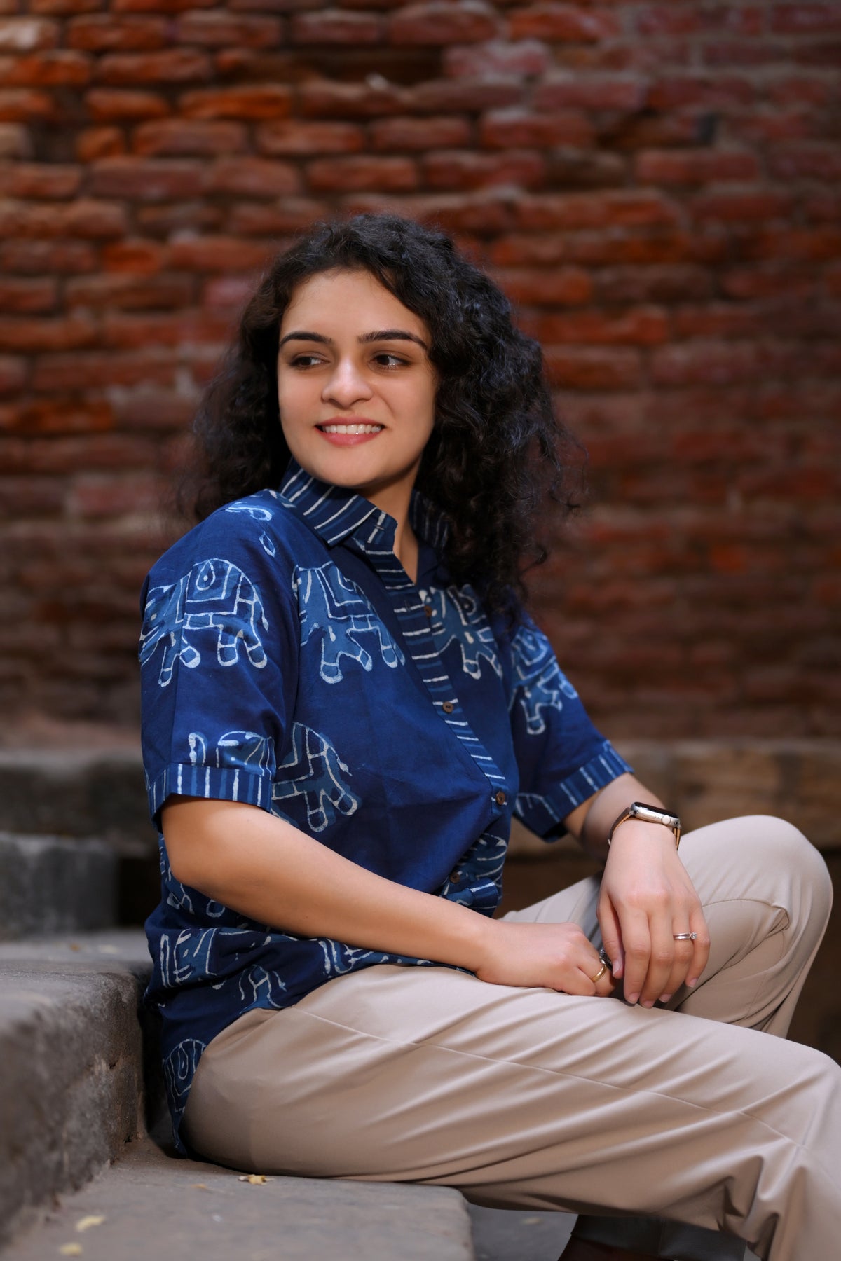 Indigo Haathi printed Shirt