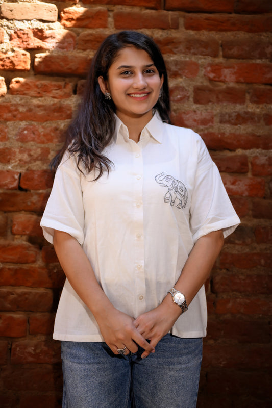 Haathi embroidered shirt