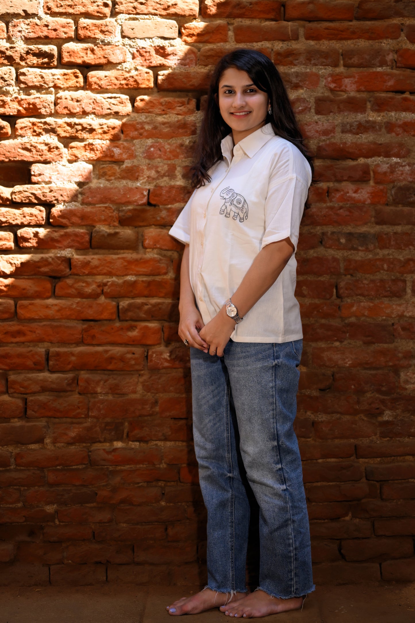 Haathi embroidered shirt