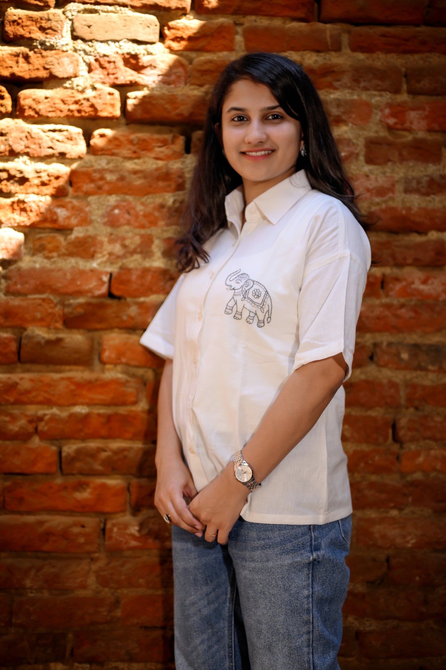Haathi embroidered shirt