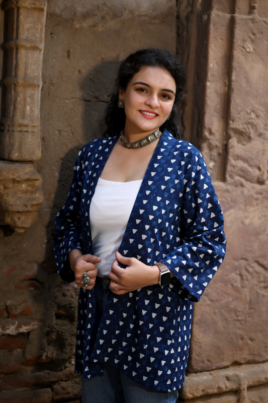Indigo Triangle Shrug