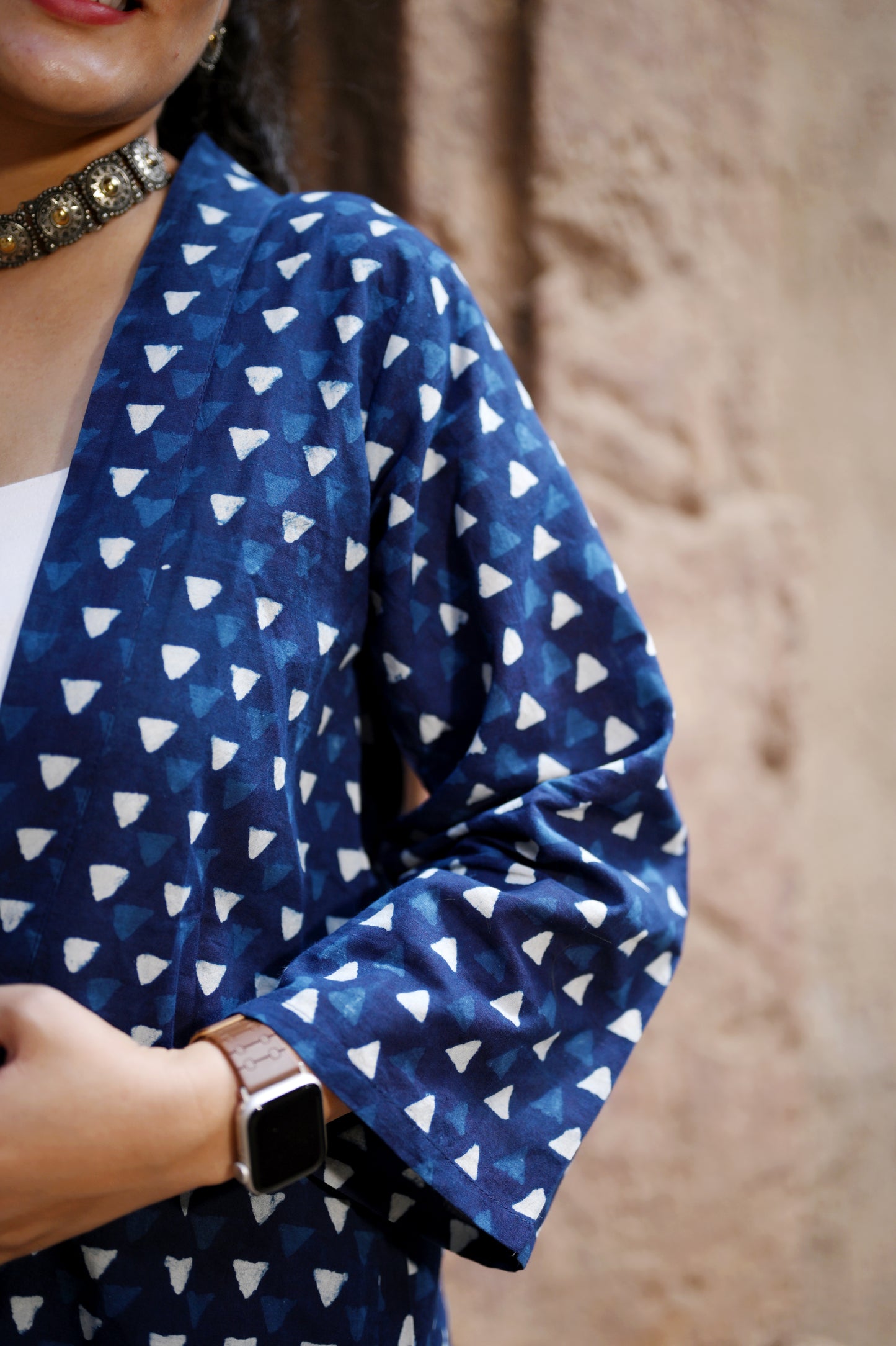 Indigo Triangle Shrug