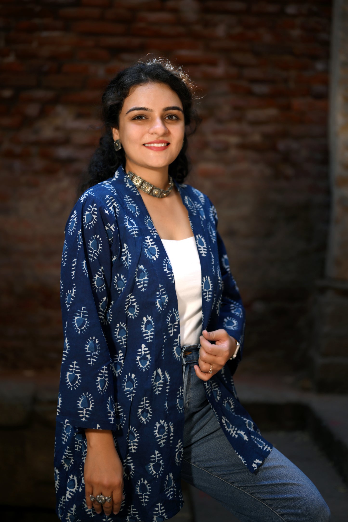 Indigo Dabu Shrug
