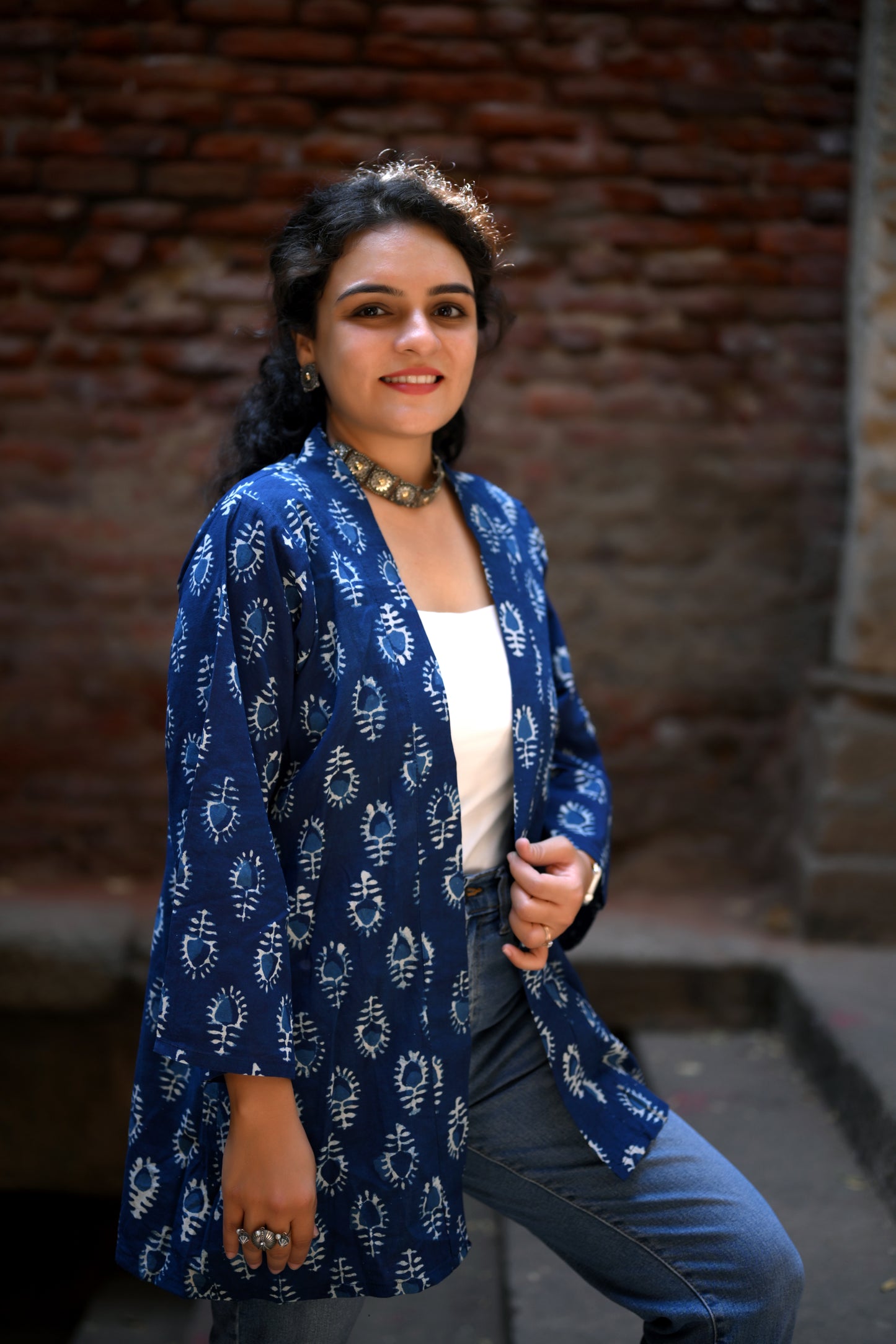 Indigo Dabu Shrug