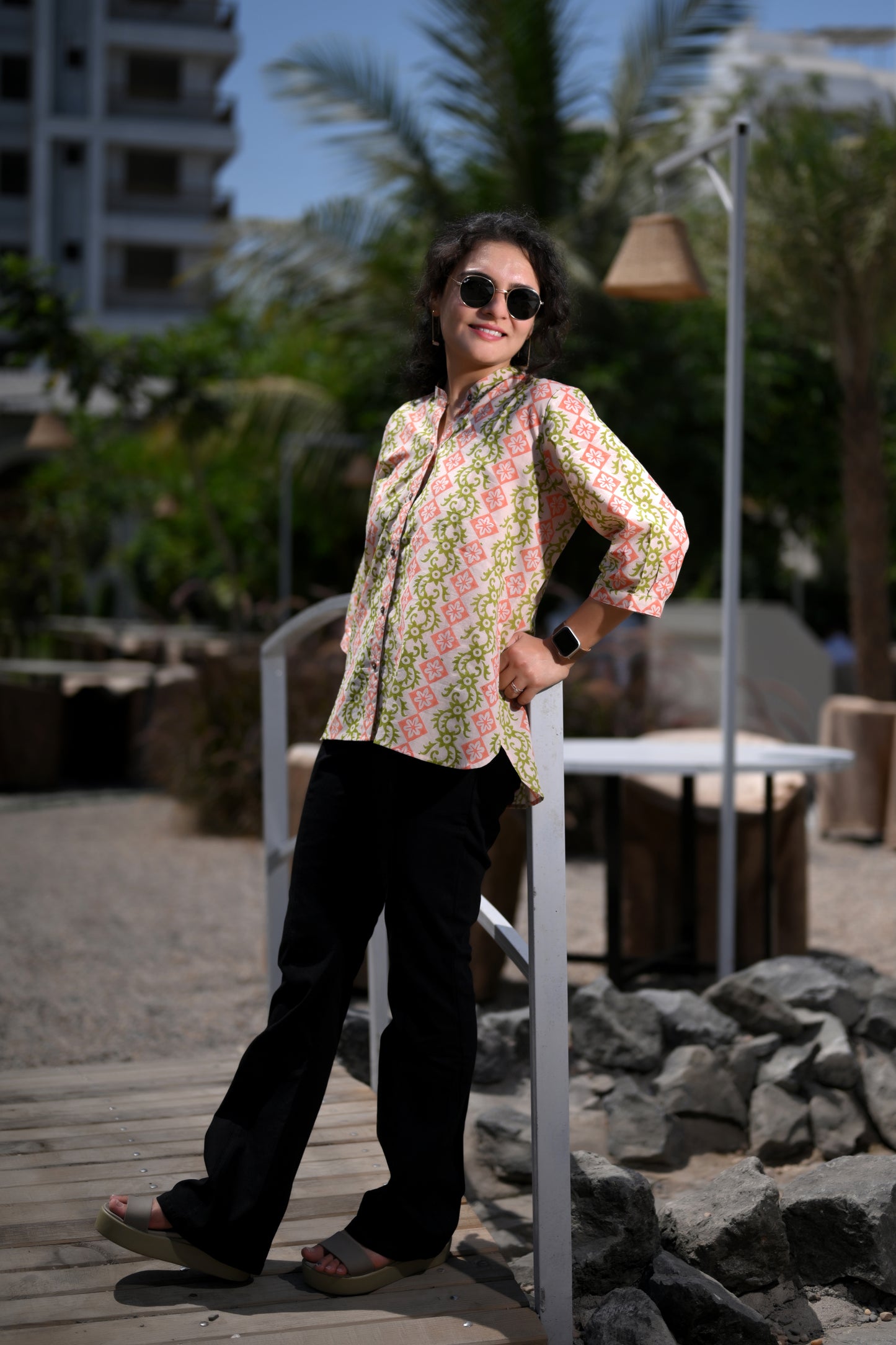 Peach Meadow Printed Shirt
