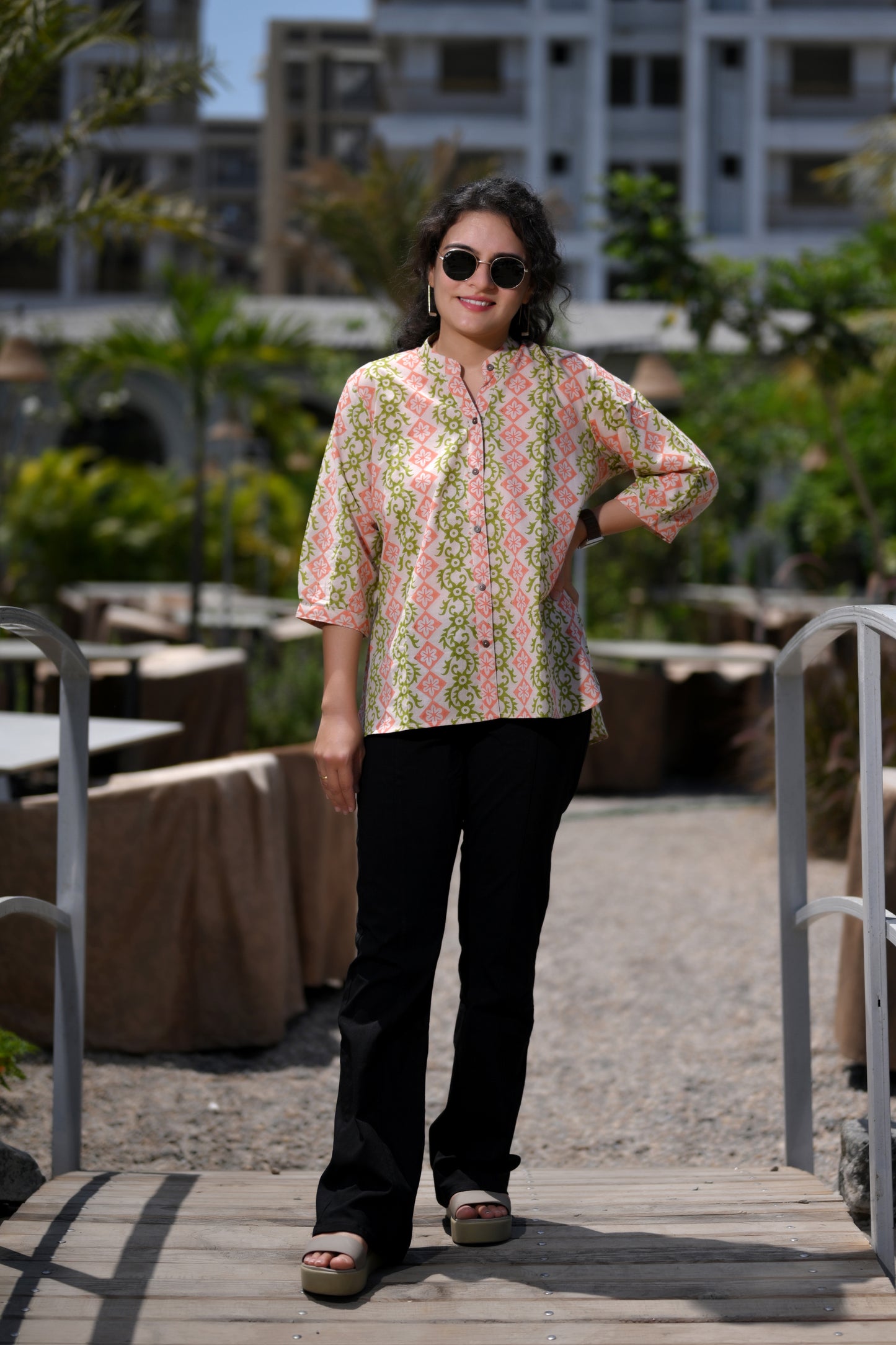 Peach Meadow Printed Shirt