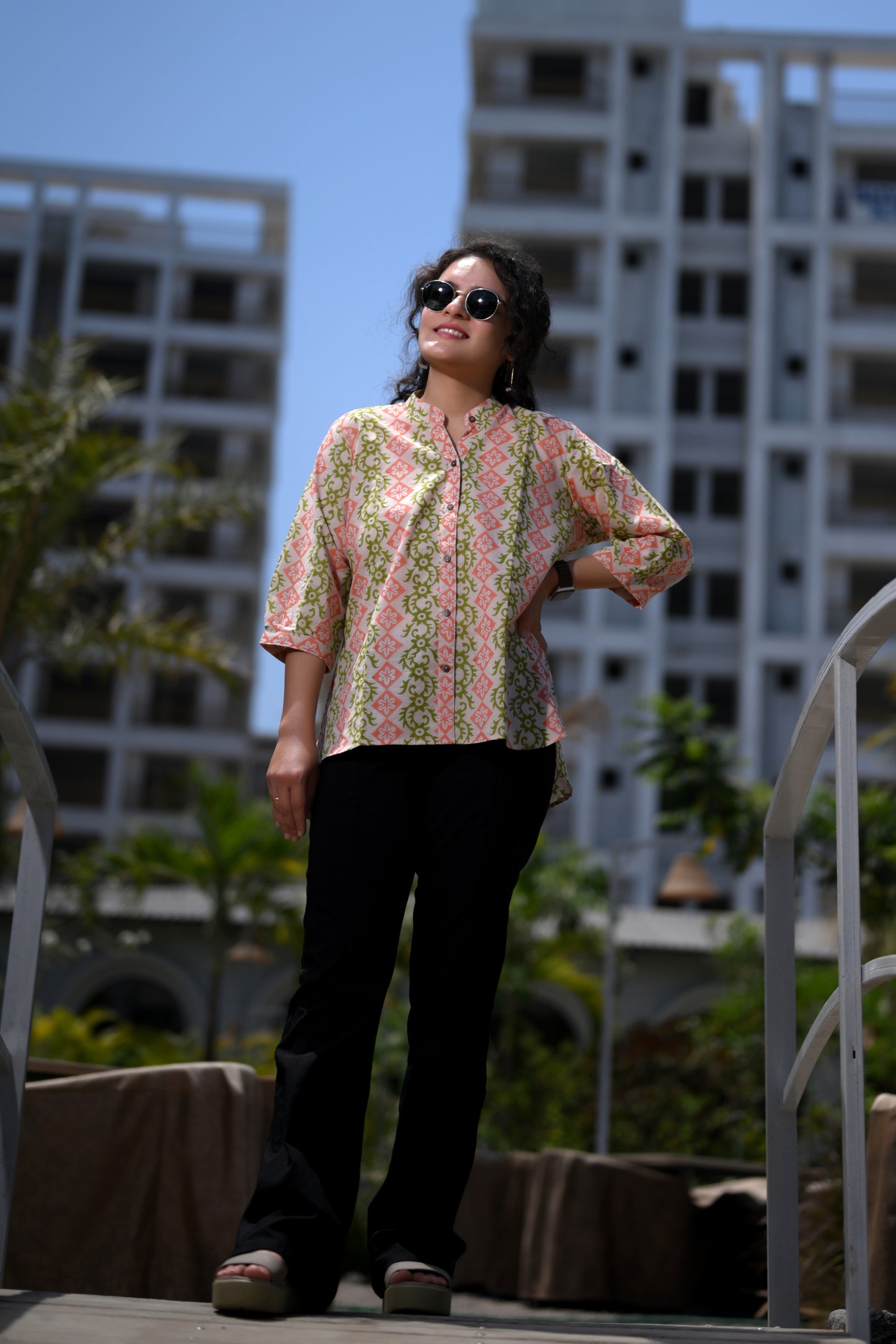 Peach Meadow Printed Shirt